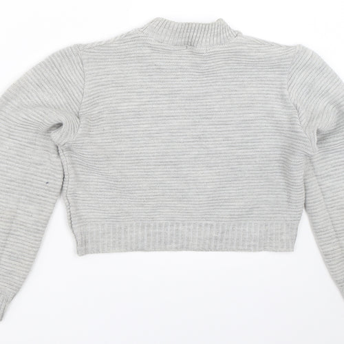 PRETTYLITTLETHING Womens Grey   Pullover Jumper Size 16