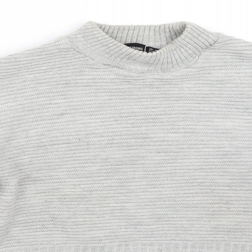 PRETTYLITTLETHING Womens Grey   Pullover Jumper Size 16