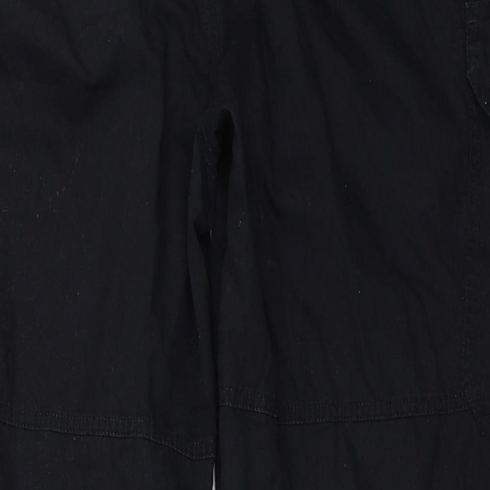 Cotton Traders Mens Black   Cargo Trousers Size 42 L29 in