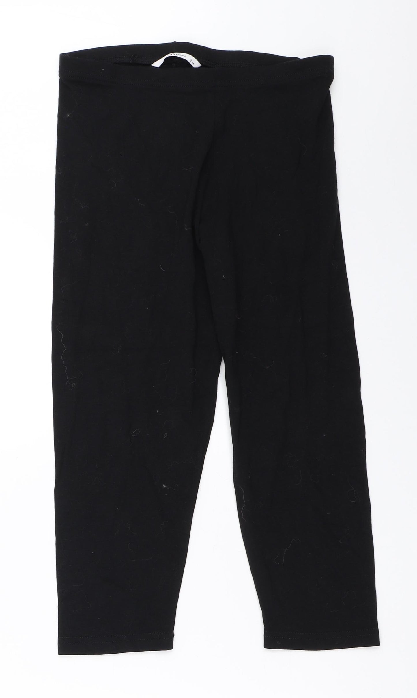 TU Womens Black   Cropped Leggings Size 12 L20 in