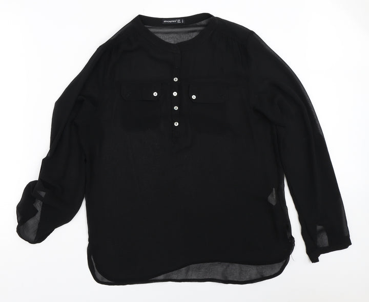 Atmosphere Womens Black   Basic Blouse Size 8