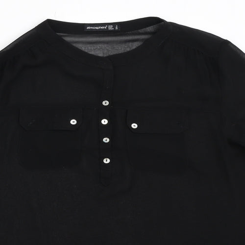 Atmosphere Womens Black   Basic Blouse Size 8