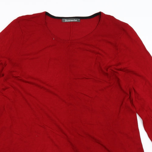 Bonmarché Womens Red   Pullover Jumper Size S