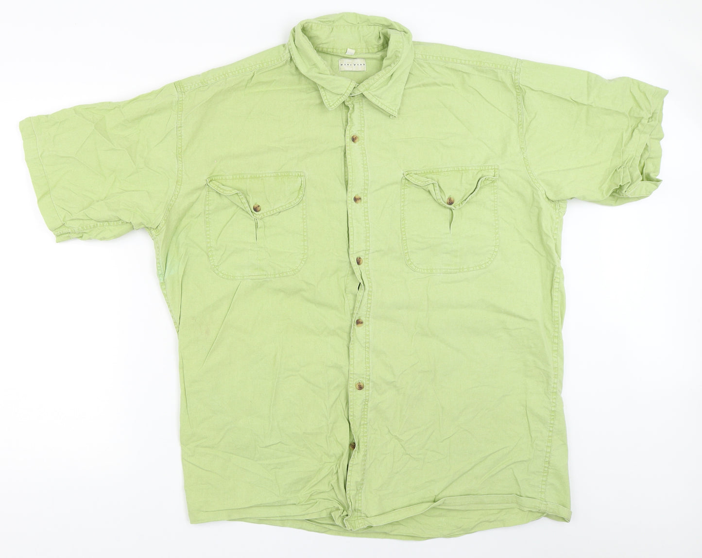 Preworn Mens Green    Button-Up Size XL