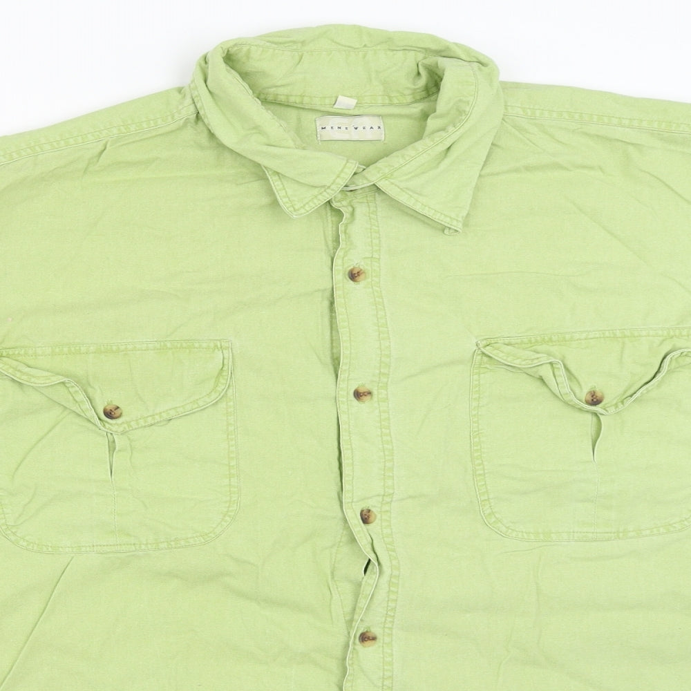 Preworn Mens Green    Button-Up Size XL