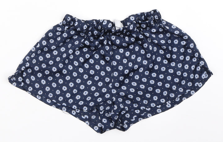 FOREVER 21 Womens Blue Floral  Top Sleep Shorts Size S