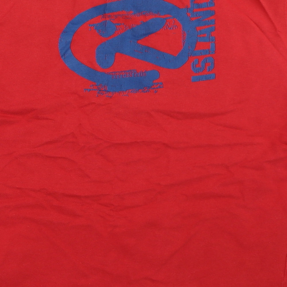 Keegan Island Mens Red    T-Shirt Size M
