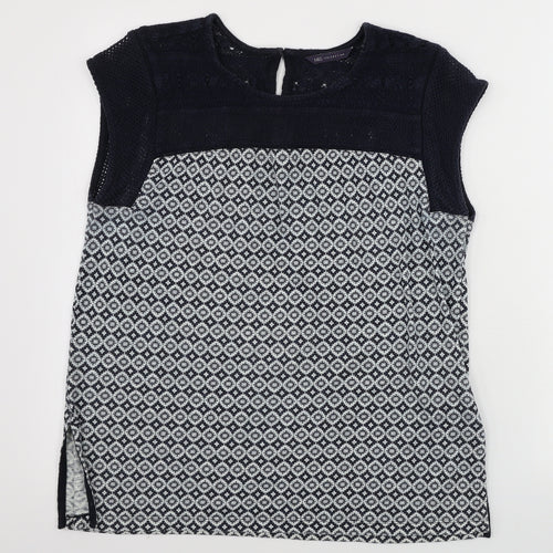 Marks and Spencer  Womens Grey Geometric  Basic Tank Size 10