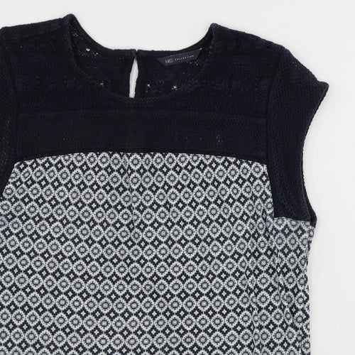 Marks and Spencer  Womens Grey Geometric  Basic Tank Size 10