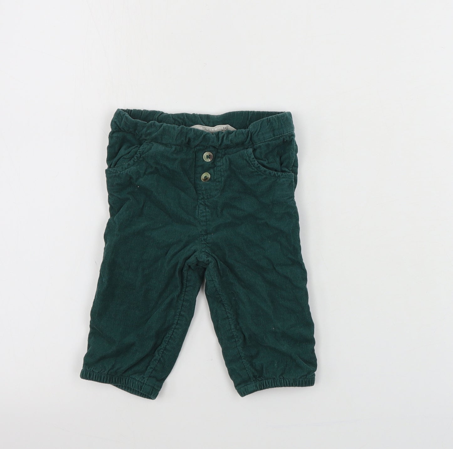 John Lewis  Boys Green   Jogger Trousers Size 3-6 Months