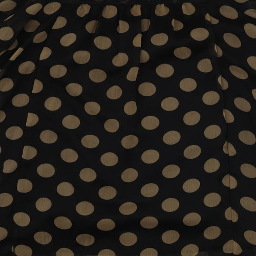 AX Womens Brown Polka Dot  Basic Blouse Size 8