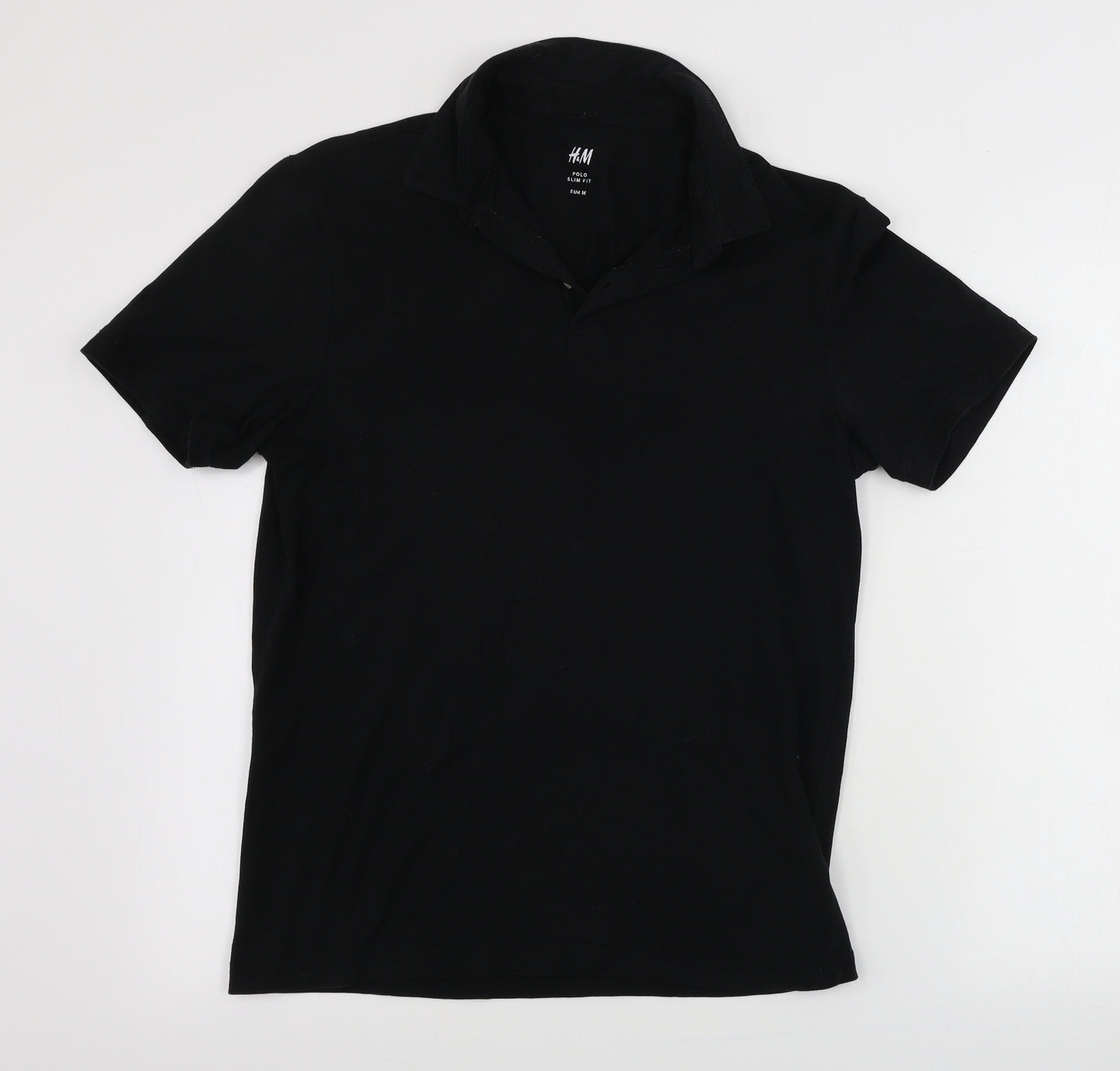 H&M  Mens Black    Polo Size M