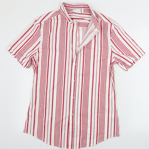 ASOS  Mens White Striped   Button-Up Size S