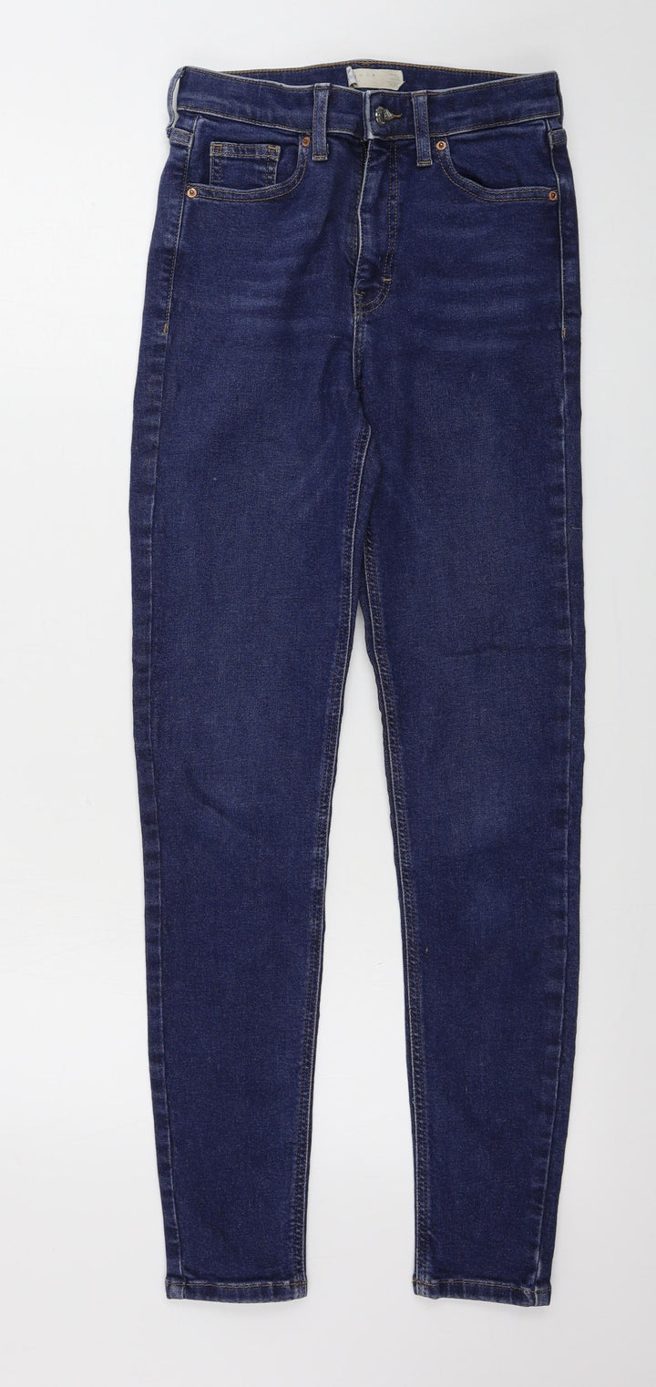 Topshop Womens Blue Skinny Jeans Size 28 in L27 in