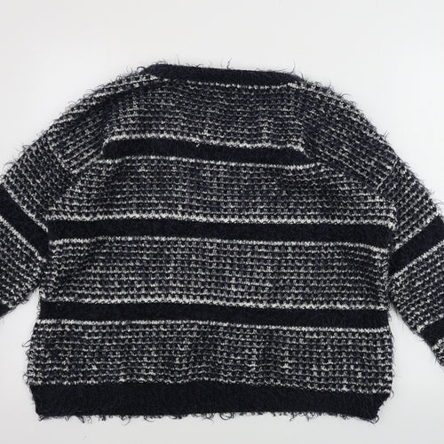 TU Womens Blue Striped  Pullover Jumper Size 16