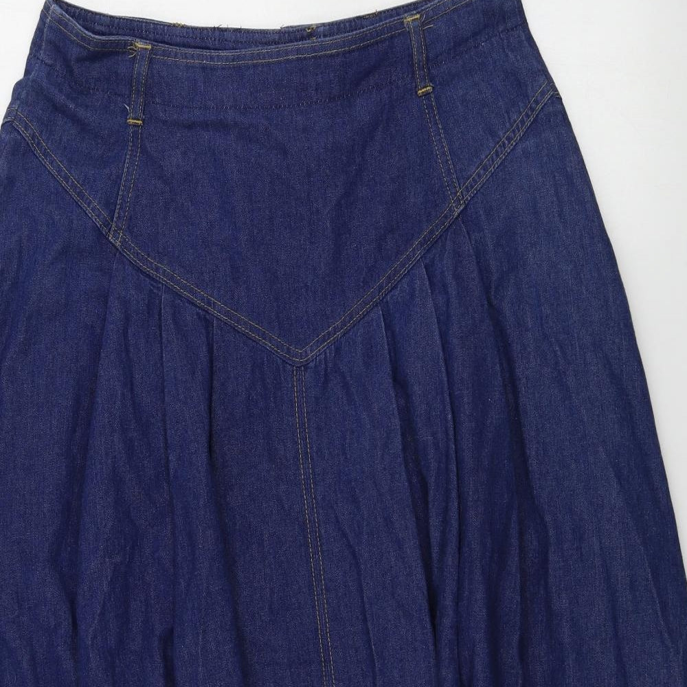 Preworn  Womens Blue   A-Line Skirt Size 30 in