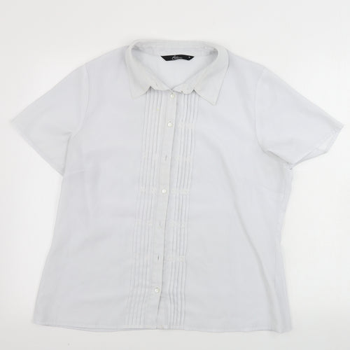 bm collection        Womens Grey   Basic Button-Up Size 16