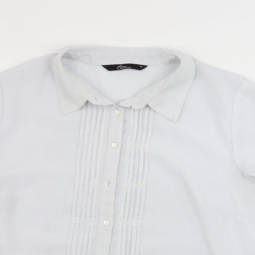 bm collection        Womens Grey   Basic Button-Up Size 16