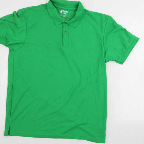 Gildan  Mens Green    Polo Size L