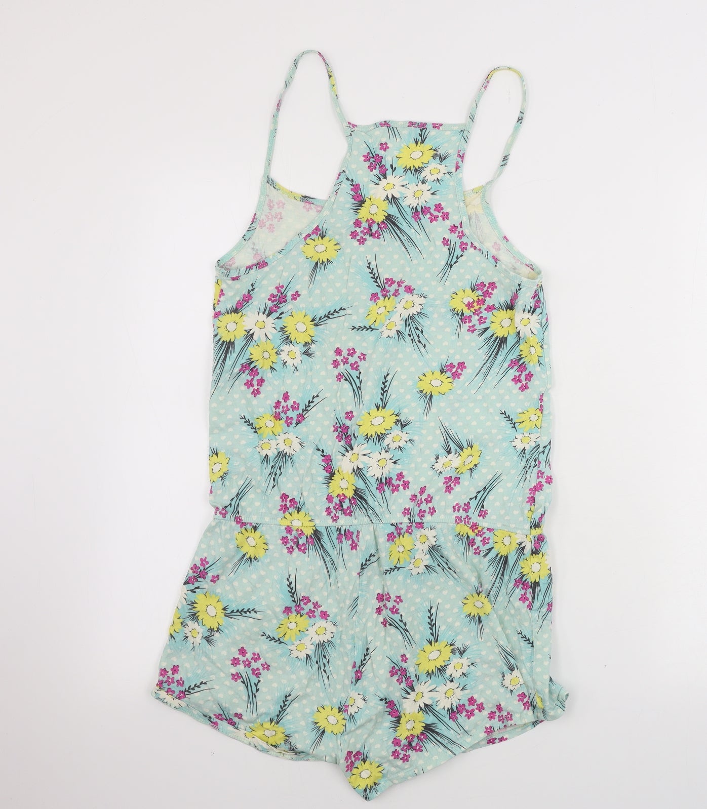 George  Girls Green Floral  Jumpsuit One-Piece Size 10 Years