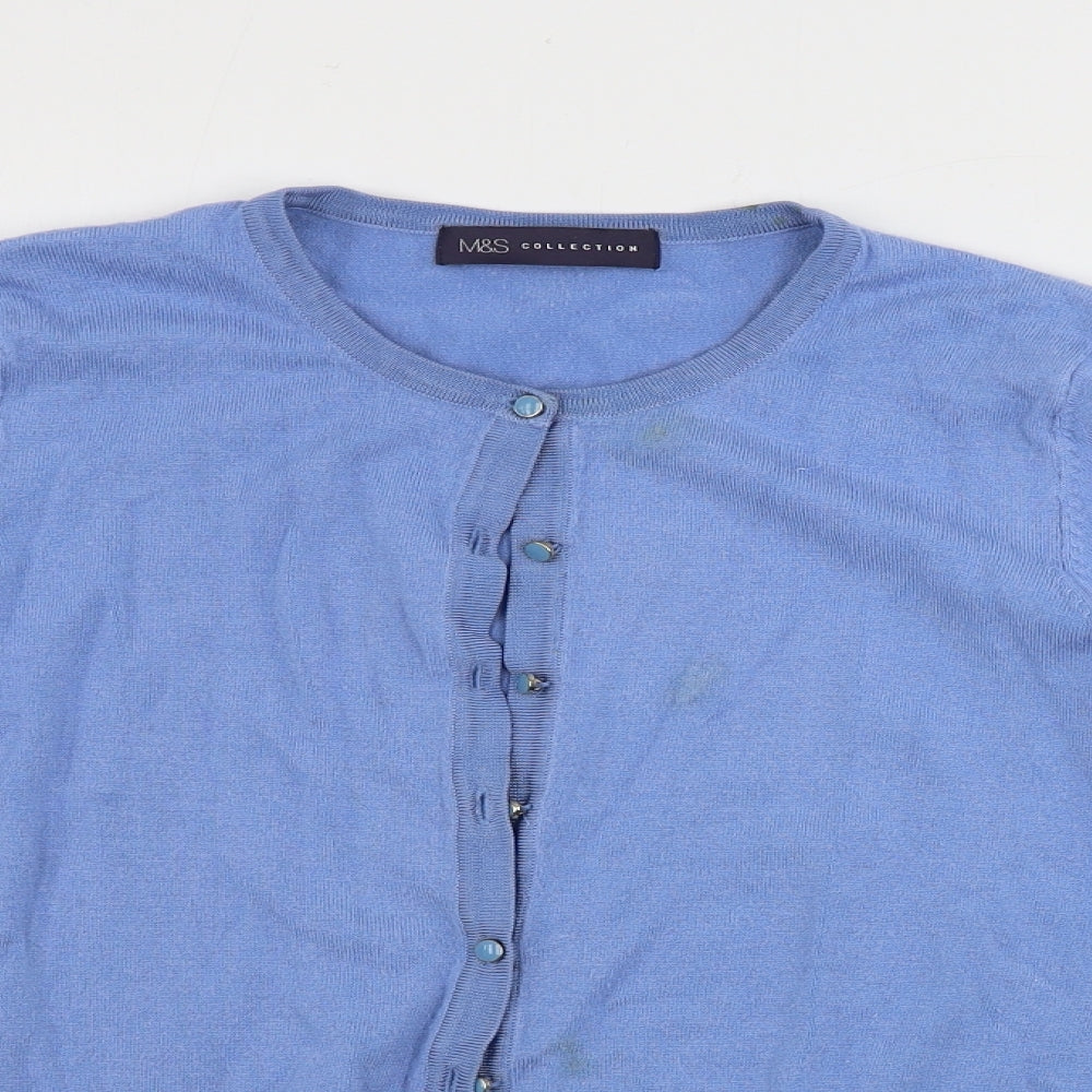 Marks and Spencer  Womens Blue   Cardigan Jumper Size 10