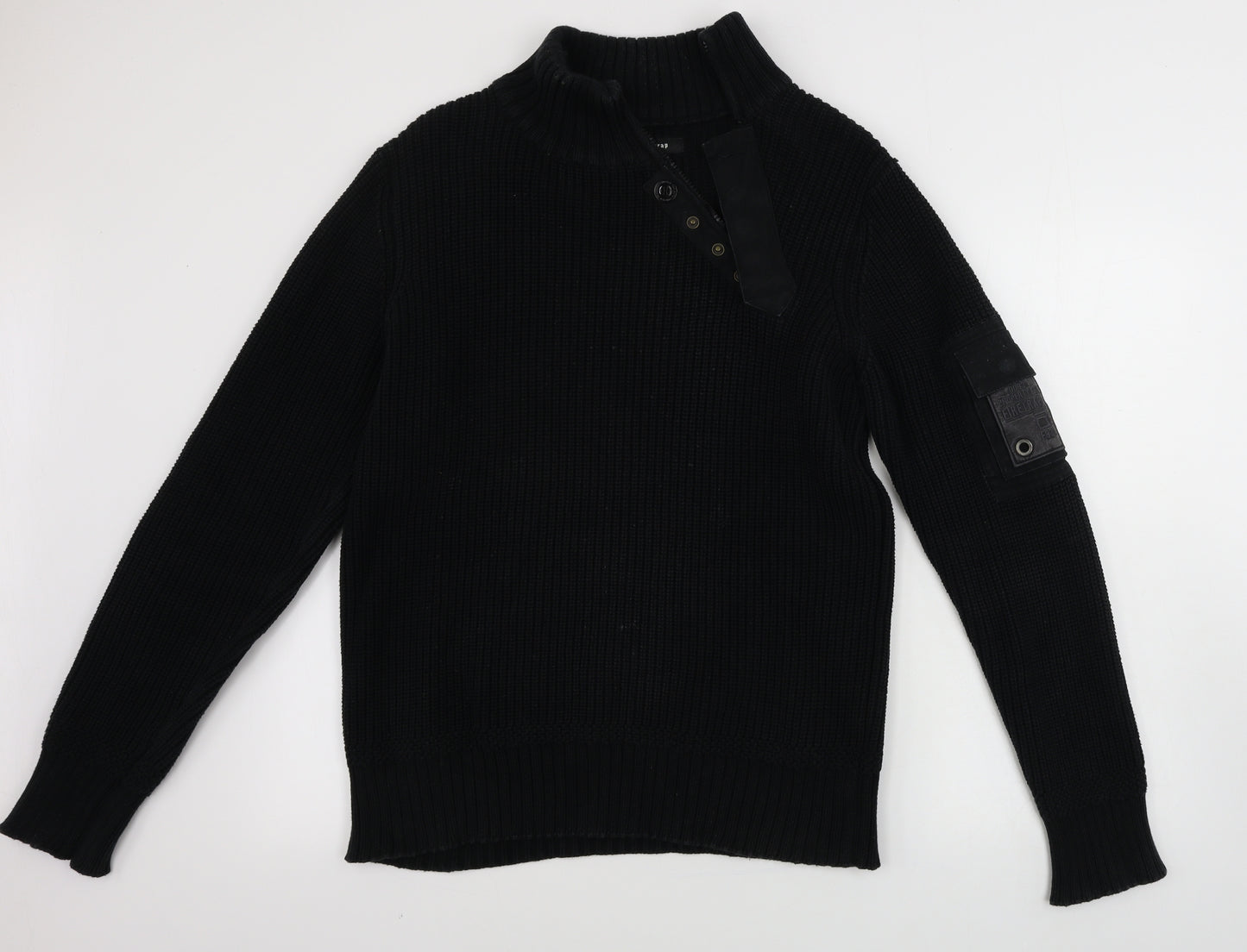 Firetrap  Mens Black   Pullover Jumper Size L