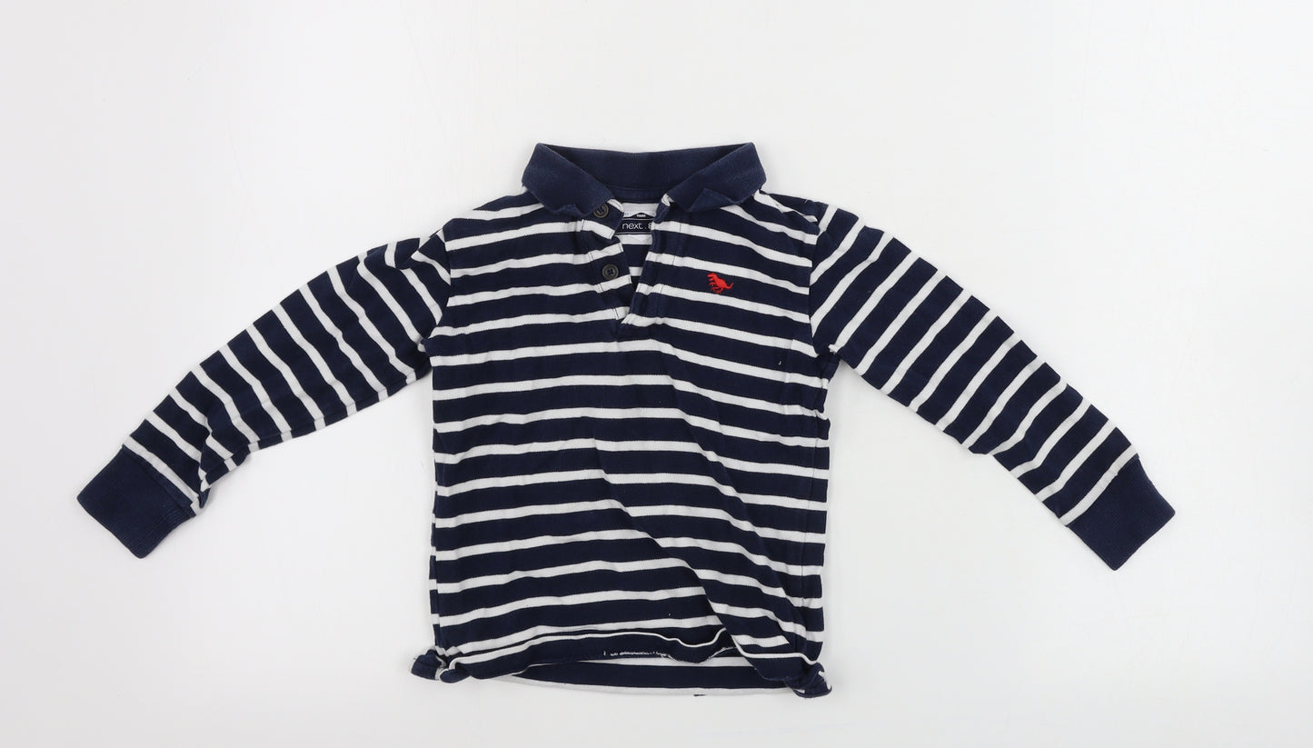NEXT  Boys Blue Striped  Basic Polo Size 4-5 Years