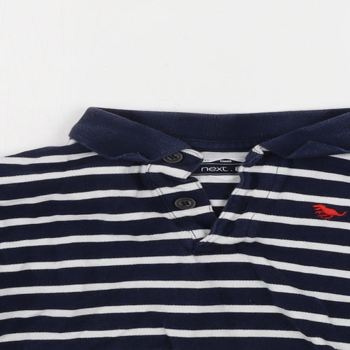 NEXT  Boys Blue Striped  Basic Polo Size 4-5 Years