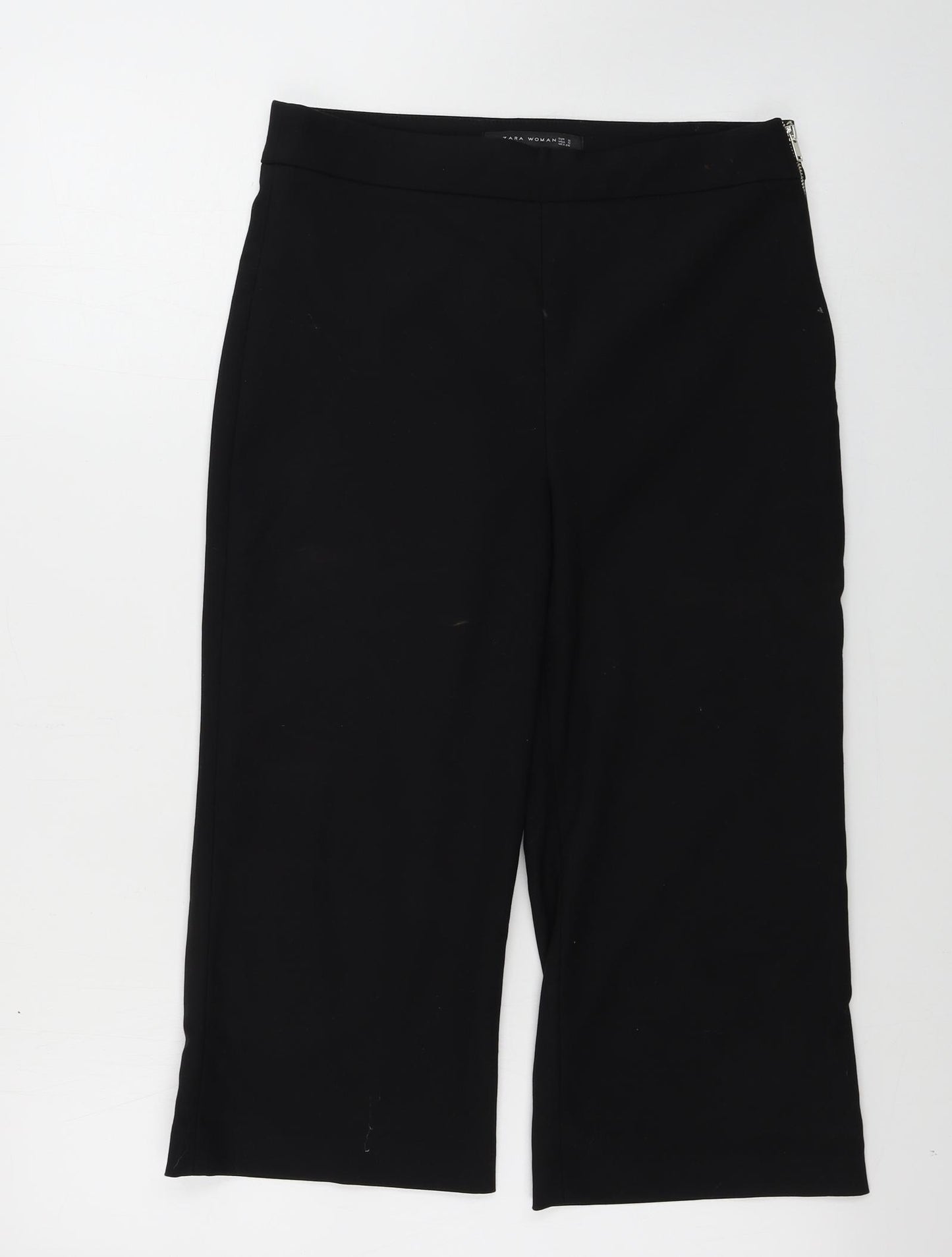 Zara Womens Black   Cropped Trousers Size S