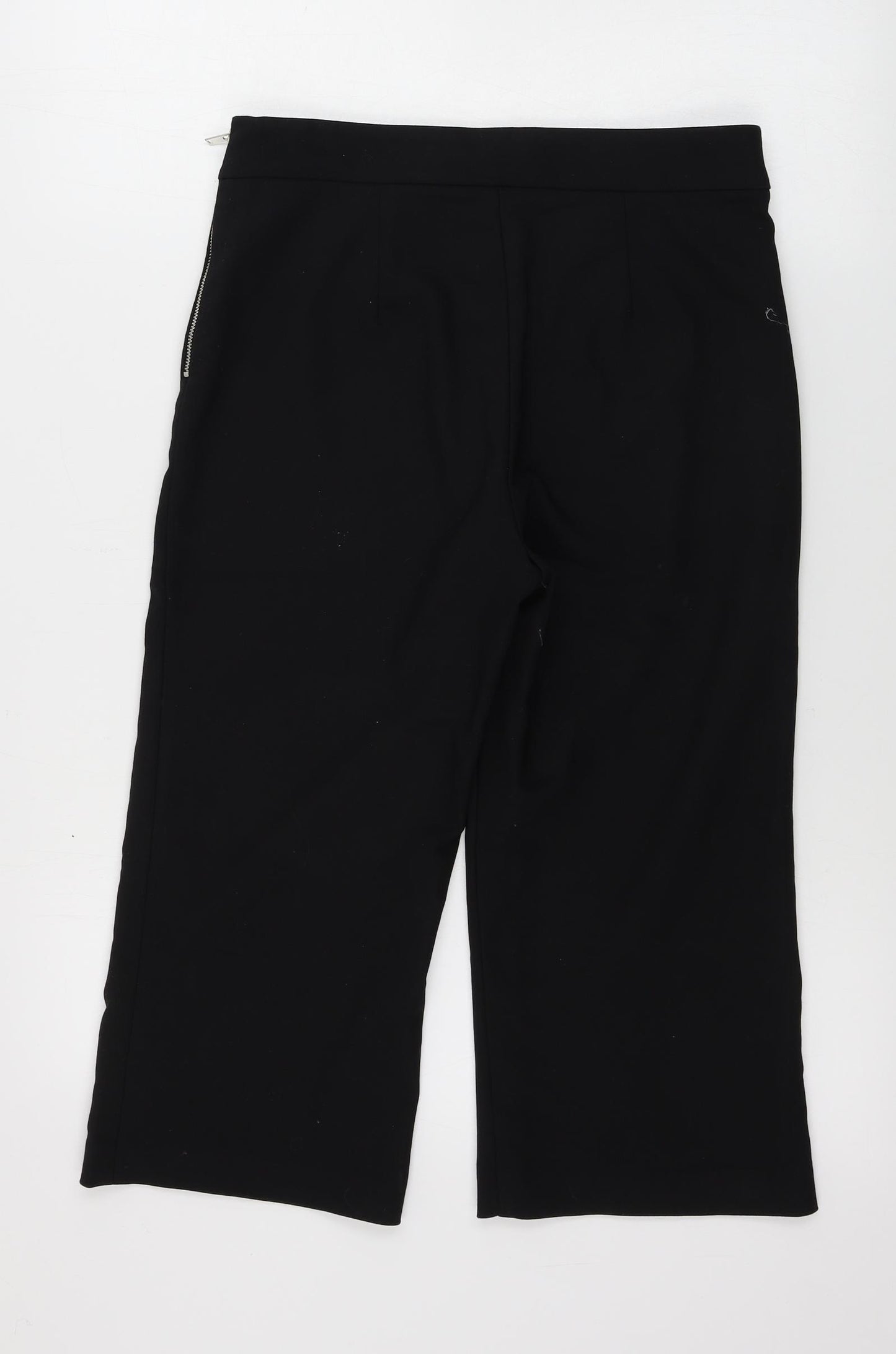 Zara Womens Black   Cropped Trousers Size S