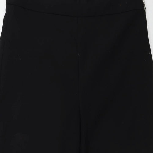 Zara Womens Black   Cropped Trousers Size S