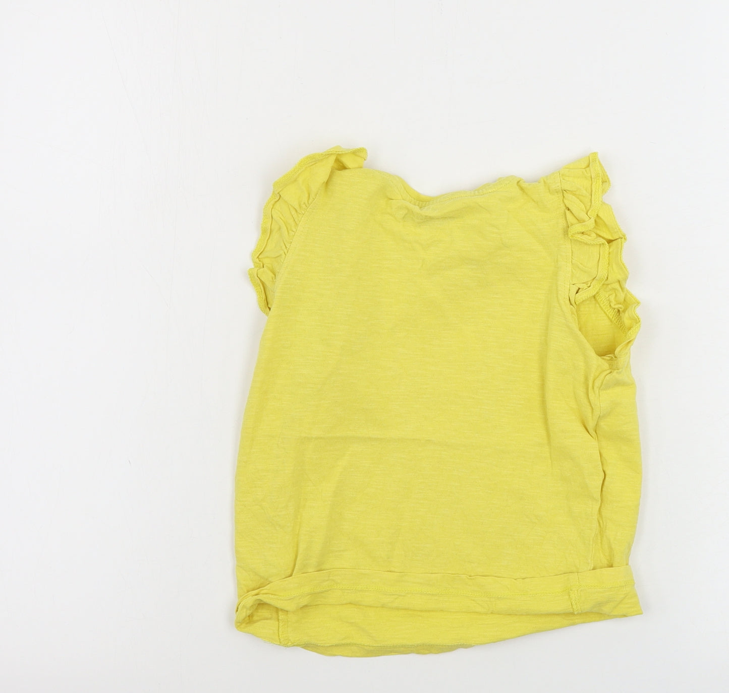 Marks and Spencer  Girls Yellow   Basic T-Shirt Size 6-7 Years