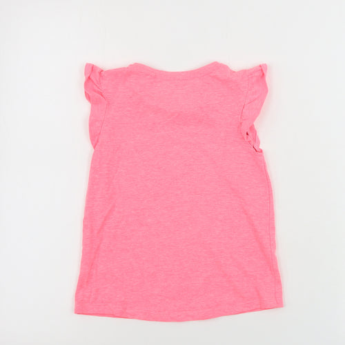 TU Girls Pink   Basic T-Shirt Size 5-6 Years
