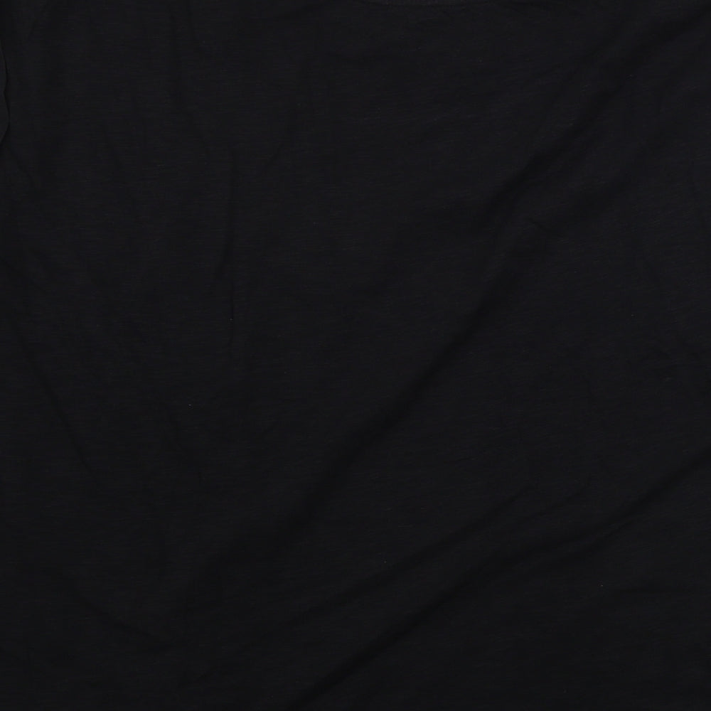 M&Co Womens Black   Basic T-Shirt Size 14