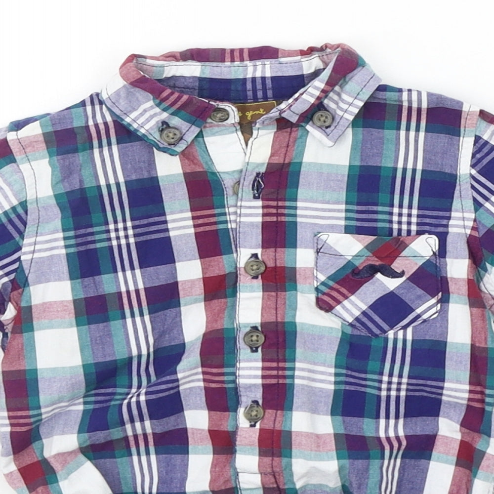 Little Gent Baby Blue Check  Babygrow One-Piece Size 6-9 Months