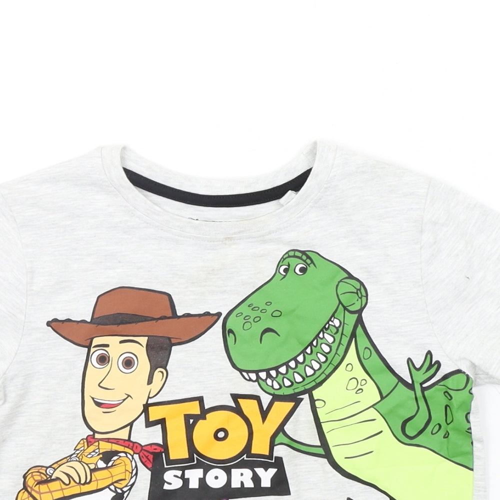 Primark Boys Grey   Basic T-Shirt Size 3-4 Years  - toystory