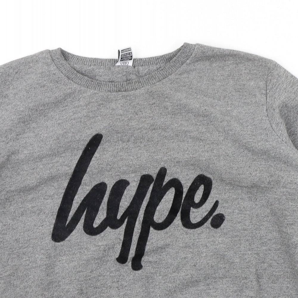 Hype Boys Grey   Pullover Jumper Size 13 Years