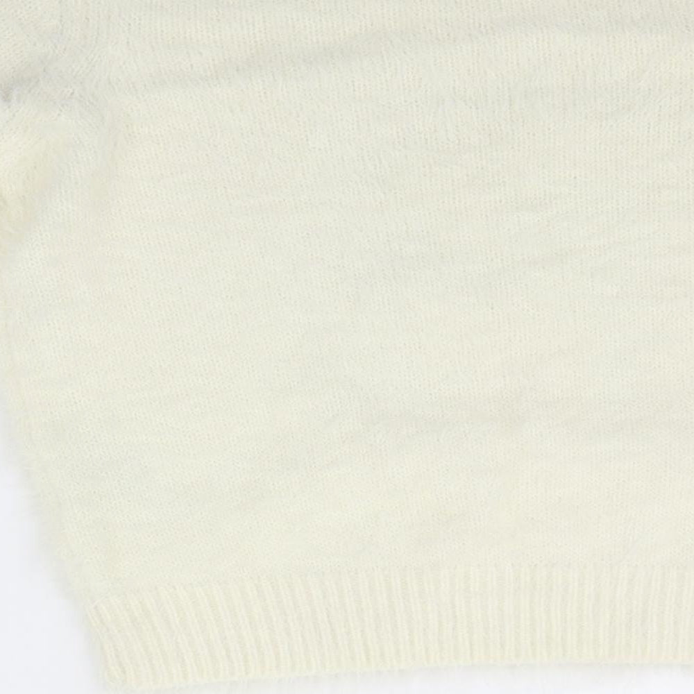Brave Soul Womens Yellow   Pullover Jumper Size M  - SEQUINS christmas