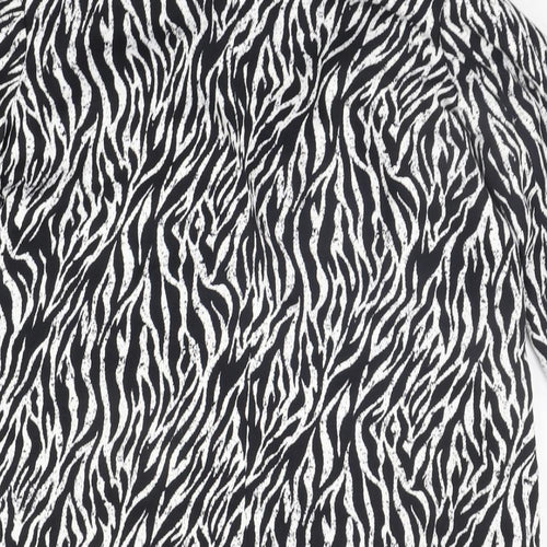 ASOS Womens White Animal Print  Jacket Blazer Size 10
