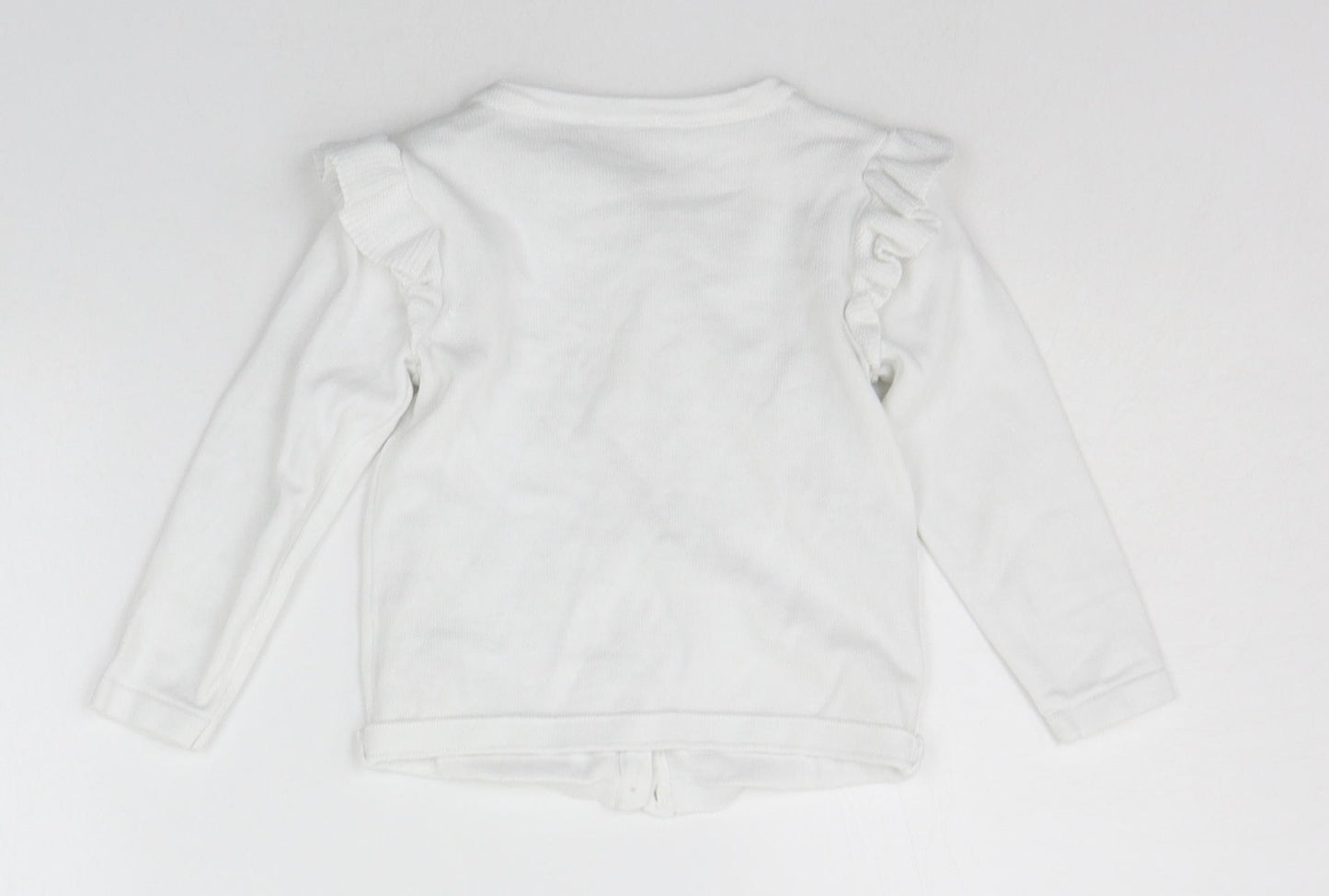F&F Girls White   Cardigan Jumper Size 2-3 Years