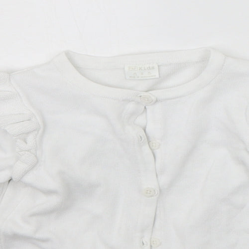 F&F Girls White   Cardigan Jumper Size 2-3 Years