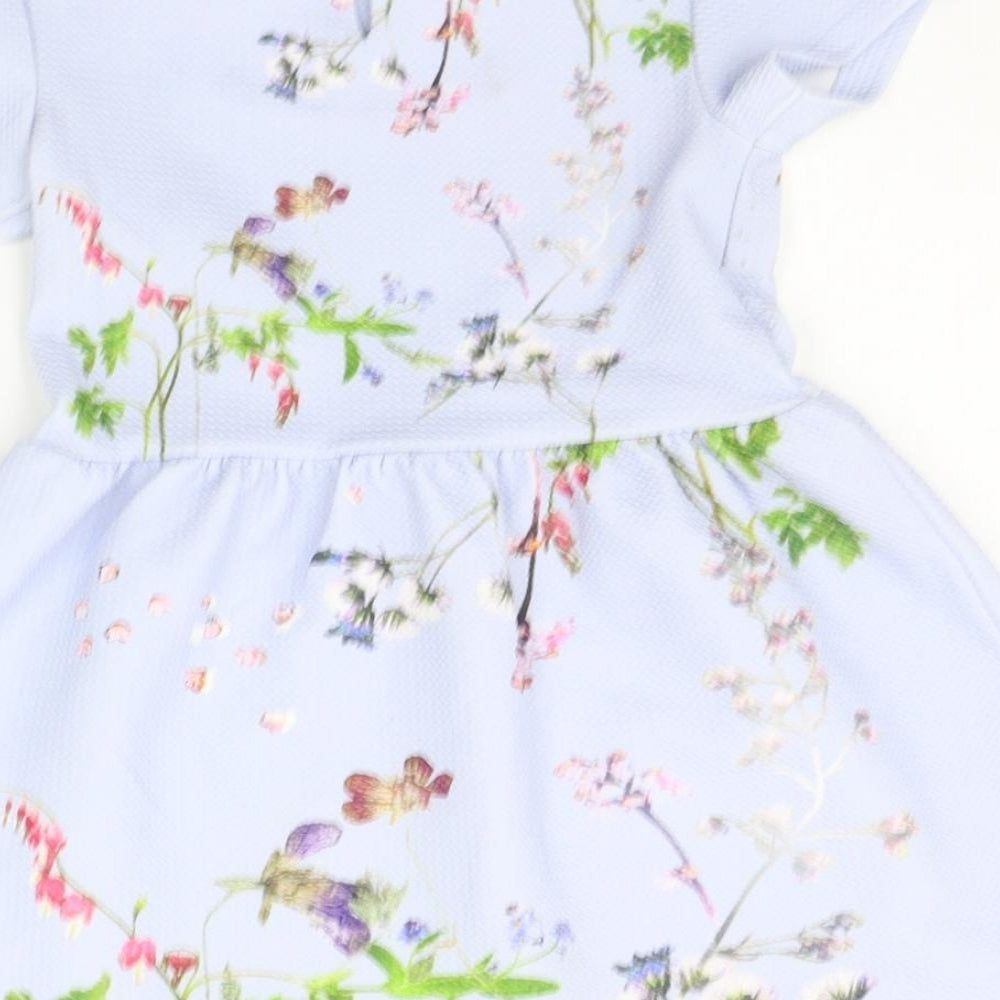 NEXT Girls Blue Floral  A-Line  Size 3 Years