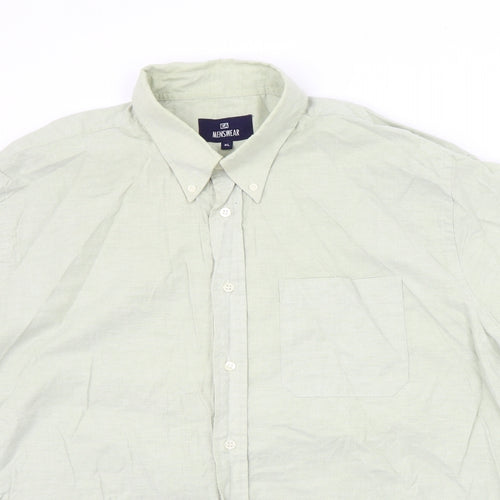 EA Menswear Mens Green    Button-Up Size XL