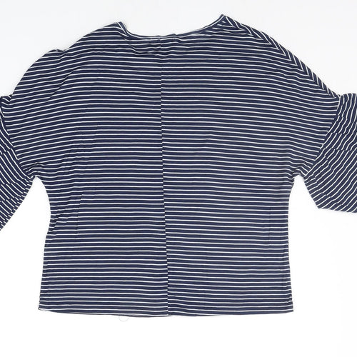 Atmosphere Womens Blue Striped  Basic T-Shirt Size 10