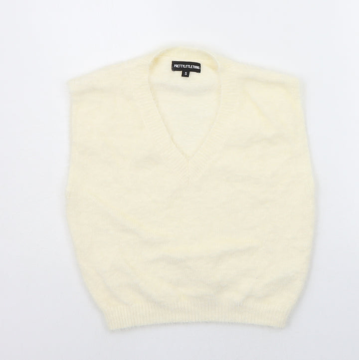 PRETTYLITTLETHING Womens Beige   Pullover Jumper Size S