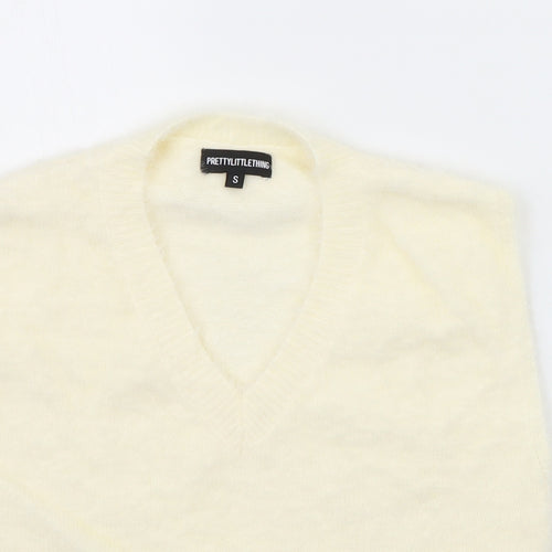 PRETTYLITTLETHING Womens Beige   Pullover Jumper Size S