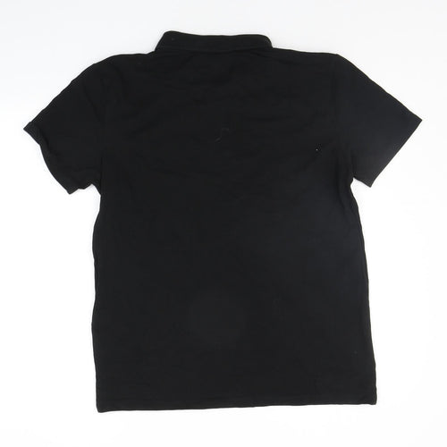 Peacocks Mens Black    Polo Size L