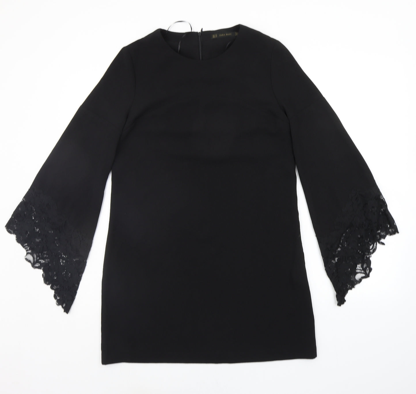 Zara Womens Black Houndstooth  A-Line  Size XS