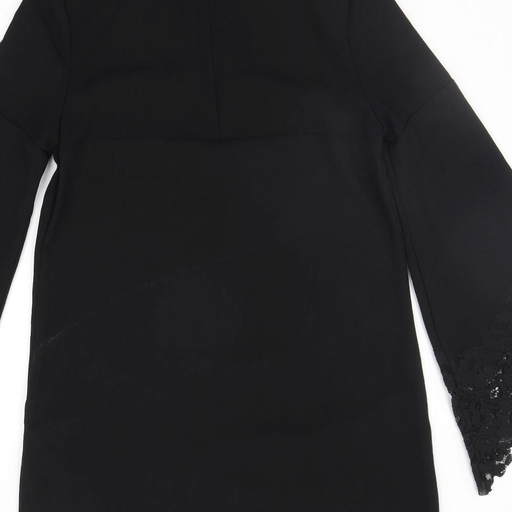 Zara Womens Black Houndstooth  A-Line  Size XS