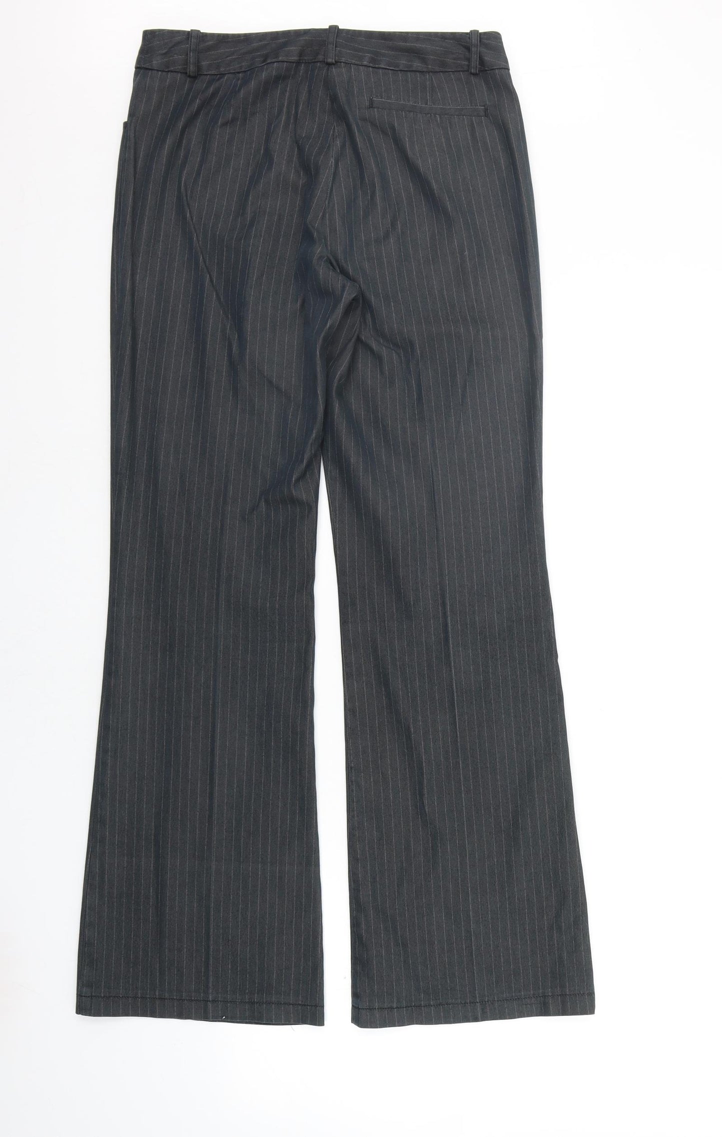 NEXT Womens Grey Striped  Trousers  Size 10 L28 in